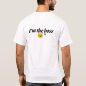 Grappig Kat Baas T-Shirt Voor- en Achterkant (Achterkant)
