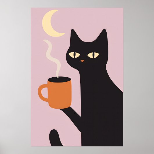Grappig kat cadeau voor kattenliefhebbers poster (Voorkant)