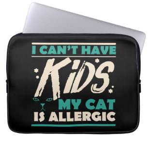 Grappig kat citaat cadeau laptop sleeve