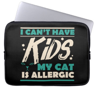 Grappig kat citaat cadeau laptop sleeve