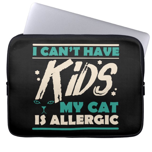 Grappig kat citaat cadeau laptop sleeve (Voorkant)