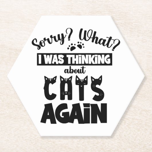 Grappig kat citaat ontwerp kartonnen onderzetters (Voorkant)