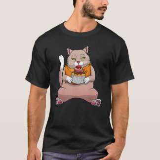 Grappig kat cupcake ontwerp voor mannen vrouwen ba t-shirt