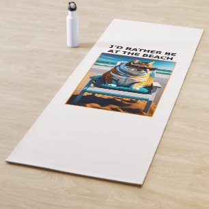 Grappig kat dat ik liever bij het strand ben. yogamat