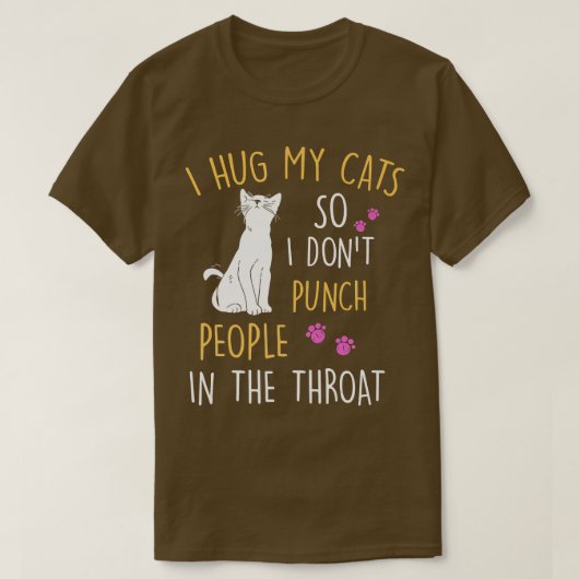 Grappig kat dat ik mijn kat heb gesleept zodat ik t-shirt (Design voorkant)