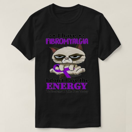 Grappig kat dat ik weet dat ik geen fibromyalgie h t-shirt (Design voorkant)
