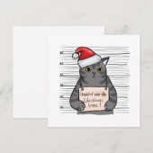 Grappig kat dat ik wist van de kerstboom feestdagenkaart (Voorkant / Achterkant)