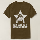 Grappig kat dat mijn kat is een communist t-shirt (Design voorkant)