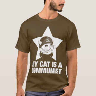 Grappig kat dat mijn kat is een communist t-shirt