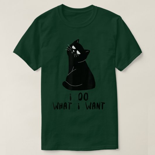 Grappig kat denken dat ik doe wat ik wil dat katte t-shirt (Design voorkant)