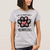 Grappig kat grafisch T-shirt - Pawsitief meowvelou (Voorkant)