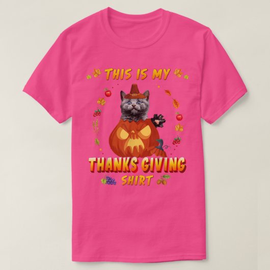 Grappig kat in de pompoenherfst-Herfst.. dit is mi T-shirt (Design voorkant)