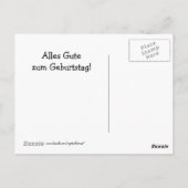 Grappig Kat/Kat Verjaardag Briefkaart (Achterkant)