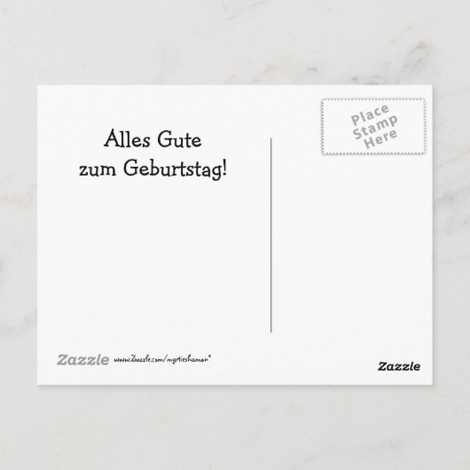 Grappig Kat/Kat Verjaardag Briefkaart (Achterkant)