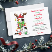 Grappig kat kerst bedrijfsfeest kaart