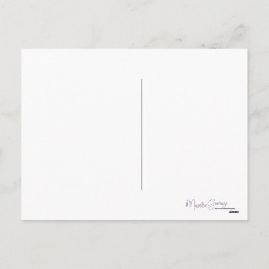 Grappig Kat Kerst Briefkaart (Achterkant)