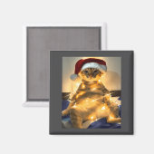 Grappig kat Kerst meme shirt Schattig vakantie mem Magneet (Voorkant / Achterkant)