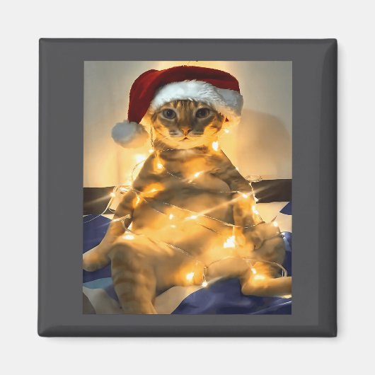 Grappig kat Kerst meme shirt Schattig vakantie mem Magneet (Voorkant)