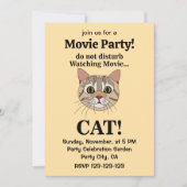Grappig Kat Kop Film Feestje Kaart (Voorkant)