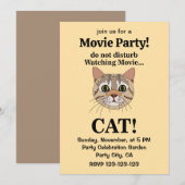 Grappig Kat Kop Film Feestje Kaart (Voorkant / Achterkant)