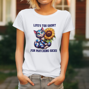 Grappig Kat Leven Is Te Kort T-shirt