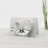 Grappig kat liefde of Valentijn Feestdagen Kaart (Voorkant)