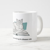 Grappig kat liefhebber cadeau grote koffiekop (Voorkant rechts)