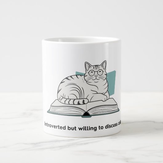 Grappig kat liefhebber cadeau grote koffiekop (Voorkant)