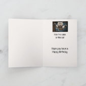 Grappig kat liefhebber verjaardag dier kaart (Binnen)