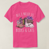 Grappig kat Lover Kitten die alles leest wat ik no T-shirt (Design voorkant)