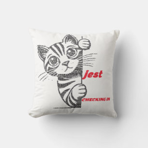 Grappig kat moeder cadeau Grappige typografie on Kussen