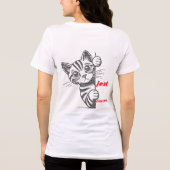 Grappig kat moeder cadeau | Grappige typografie on Tri-Blend Shirt (Achterkant)
