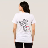 Grappig kat moeder cadeau | Grappige typografie on Tri-Blend Shirt (Achterkant volledig)