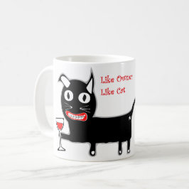 Grappig kat-Mok voor de kat die te veel van wijn h Koffiemok