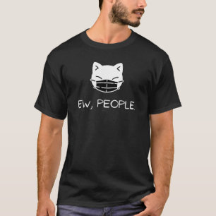 Grappig kat Nieuwe mensen die een gezichtsmasker o T-shirt
