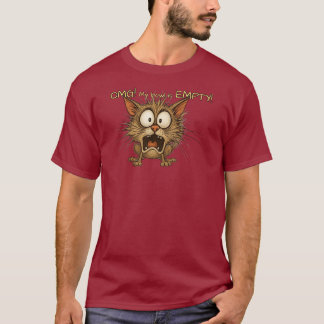 Grappig Kat - OMG! Mijn kom is leeg! T-shirt