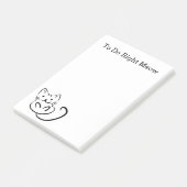 Grappig kat recht om lijst te doen post-it® notes (Schuin)