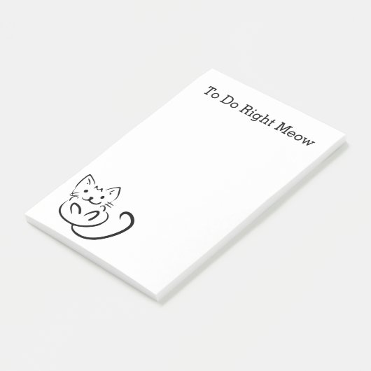 Grappig kat recht om lijst te doen post-it® notes (Schuin)