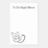 Grappig kat recht om lijst te doen post-it® notes (Voorkant)