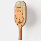 Grappig kat retro ontwerp pickleball paddle (Links)