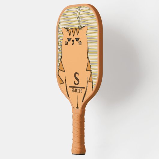 Grappig kat retro ontwerp pickleball paddle (Links)