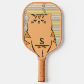 Grappig kat retro ontwerp pickleball paddle (Achterkant)
