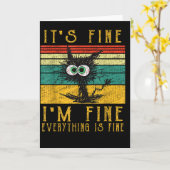 Grappig Kat T-shirt, Het Is Goed Ik Ben Goed Alles Kaart (Gele Bloem)