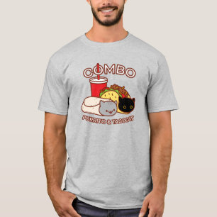 Grappig Kat T-shirt - PURRITO & TACO CAT Combo