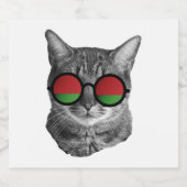 Grappig kat T-shirt - Wit-Rusland Sparkling Wijnetiket (Enkel label)