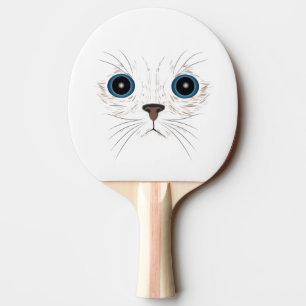 Grappig kat tafeltennisbatje