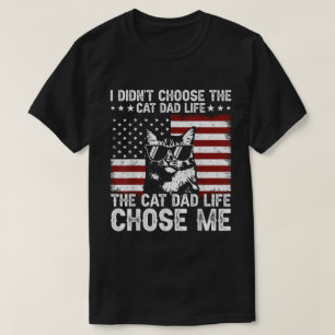 Grappig Kat Vader Leven Patriottisch Nederland Kat T-shirt