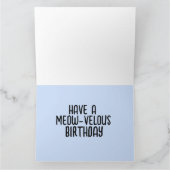 GRAPPIG KAT ZINGEN HAPPY BIRTHDAY WENSKAART KAART (Binnen)