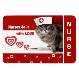 Grappig Kat Zuster. Verpleegkundigen Gift Magneet