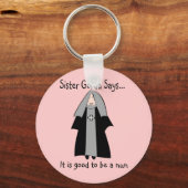 Grappig Katholieke Nun Gifts, "Zister Gorda" Sleutelhanger (Voorkant)